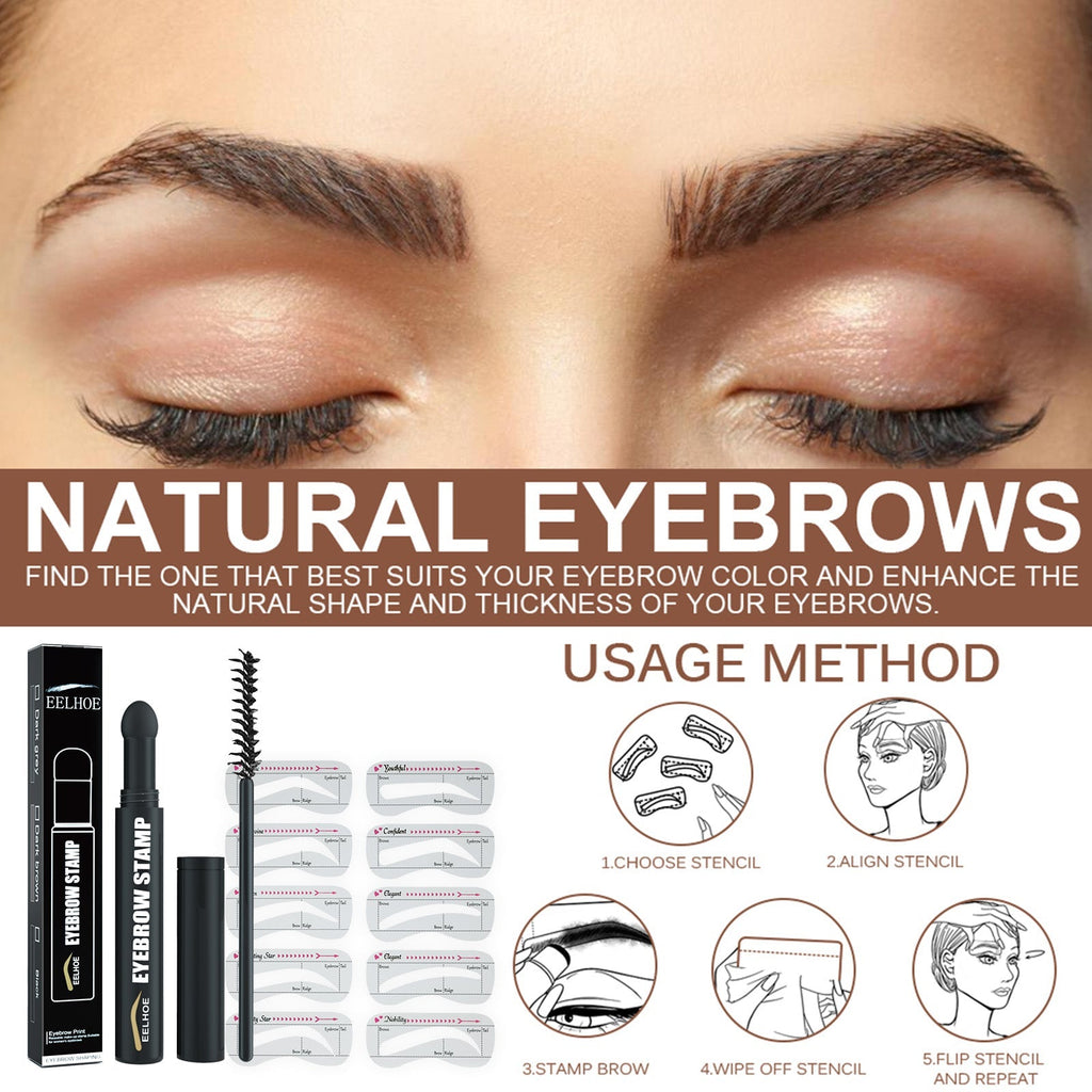 Eyebrow Printing Pen, Quick Makeup Eyebrow Natural Hairline Lazy Easy Waterproof With Eyebrow Card Eyebrow Brush
